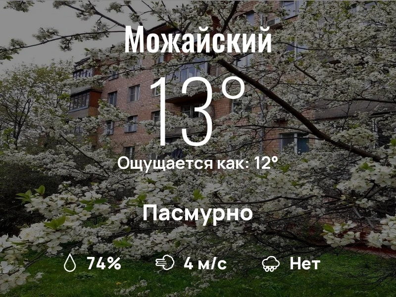 Что с погодой в Можайском?