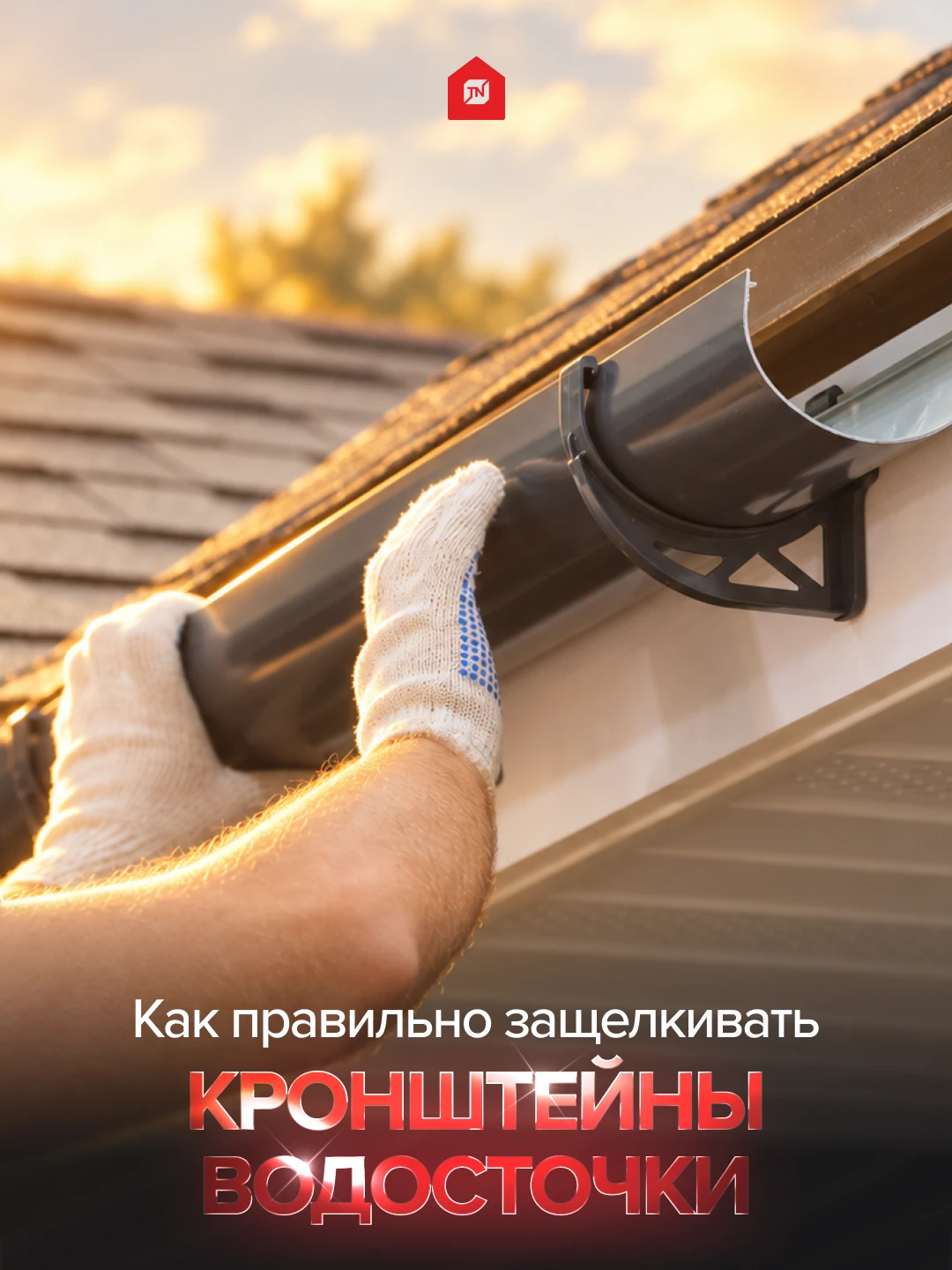 🏠Как правильно защелкивать кронштейны водосточки