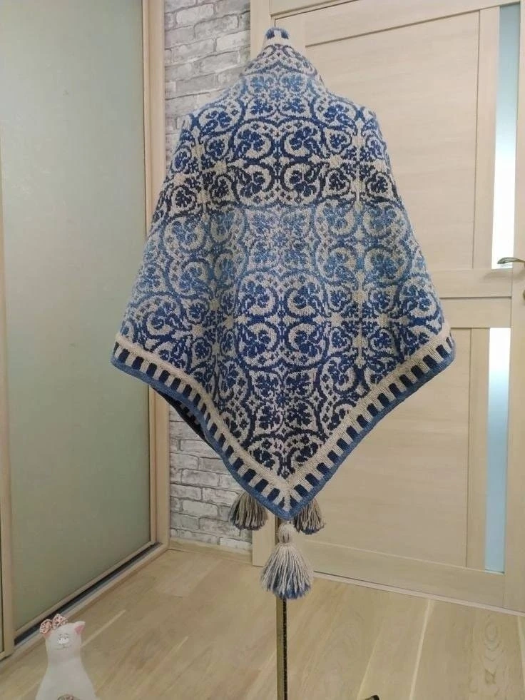 Жаккардовая шаль. Схема