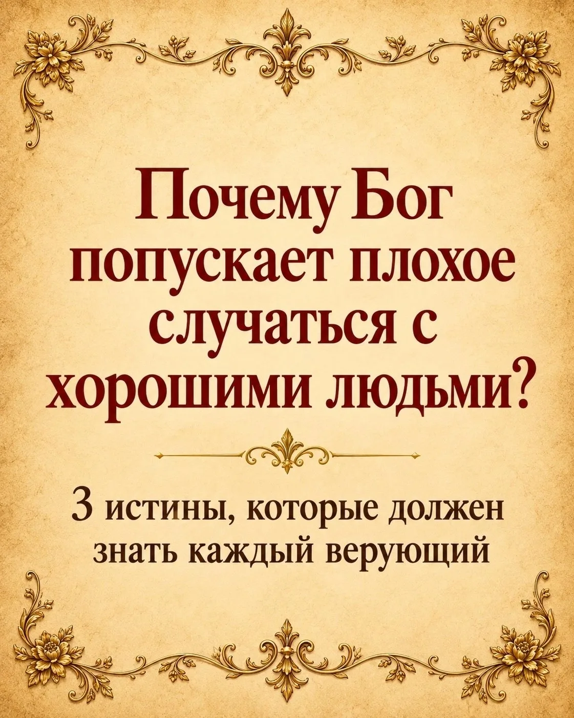 🕯 ПОЧЕМУ БОЛЬ ПРИХОДИТ К ДОБРЫМ ЛЮДЯМ? Три опоры, когда трудно верить