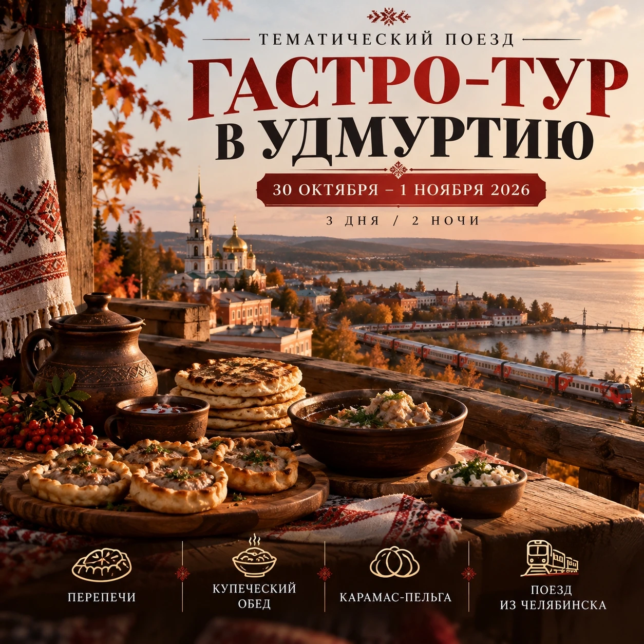 🍽 ТЕМАТИЧЕСКИЙ ПОЕЗД: ГАСТРО-ТУР В УДМУРТИЮ