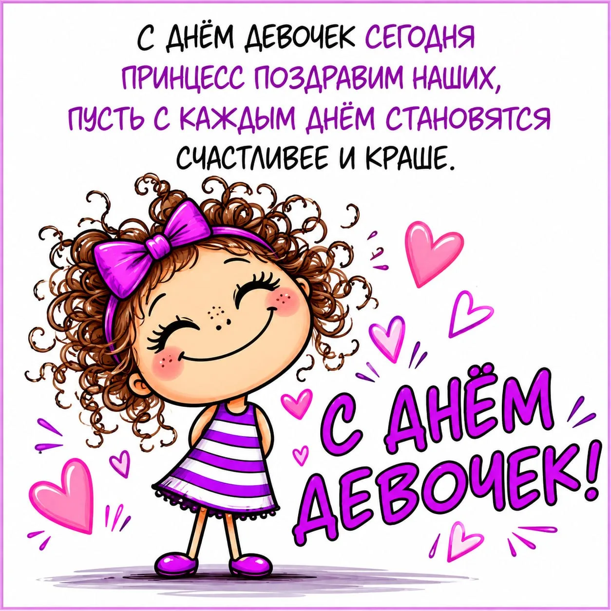 Девочки, доброе утро! С нашим днем! 🎀 празднуем Всемирный день девочек!