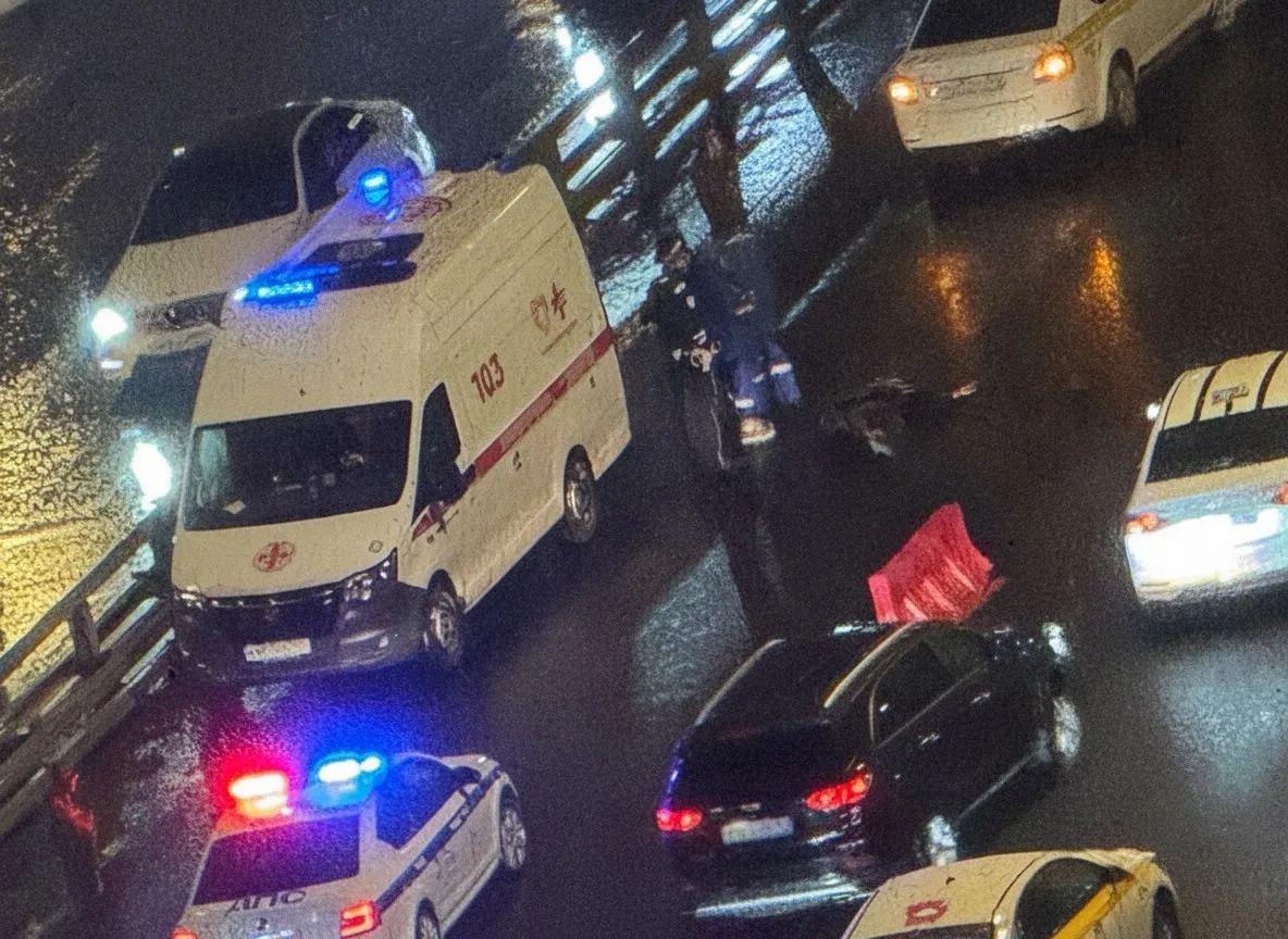 Варшавское шоссе в сторону Москвы, авария с летальным исходом...