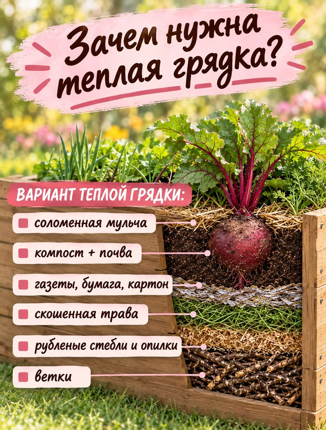 🌱 Осенью многие садоводы закладывают теплые грядки. А что это такое и для чего нужно? ...