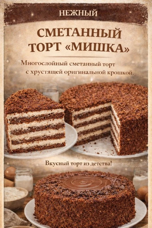 ХОТИТЕ ТОРТ, КОТОРЫЙ ПОЛУЧИТСЯ ДАЖЕ БЕЗ ВЕСОВ И СЛОЖНЫХ ПРИБОРОВ? ТОГДА ЭТОТ РЕЦЕПТ ТОЧ...