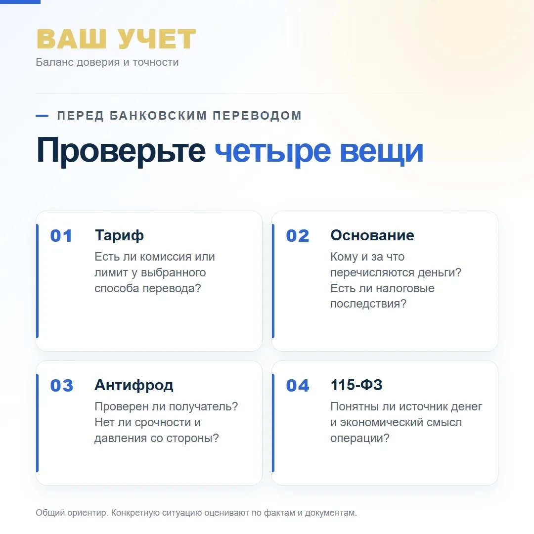 Перед переводом проверьте не только сумму: