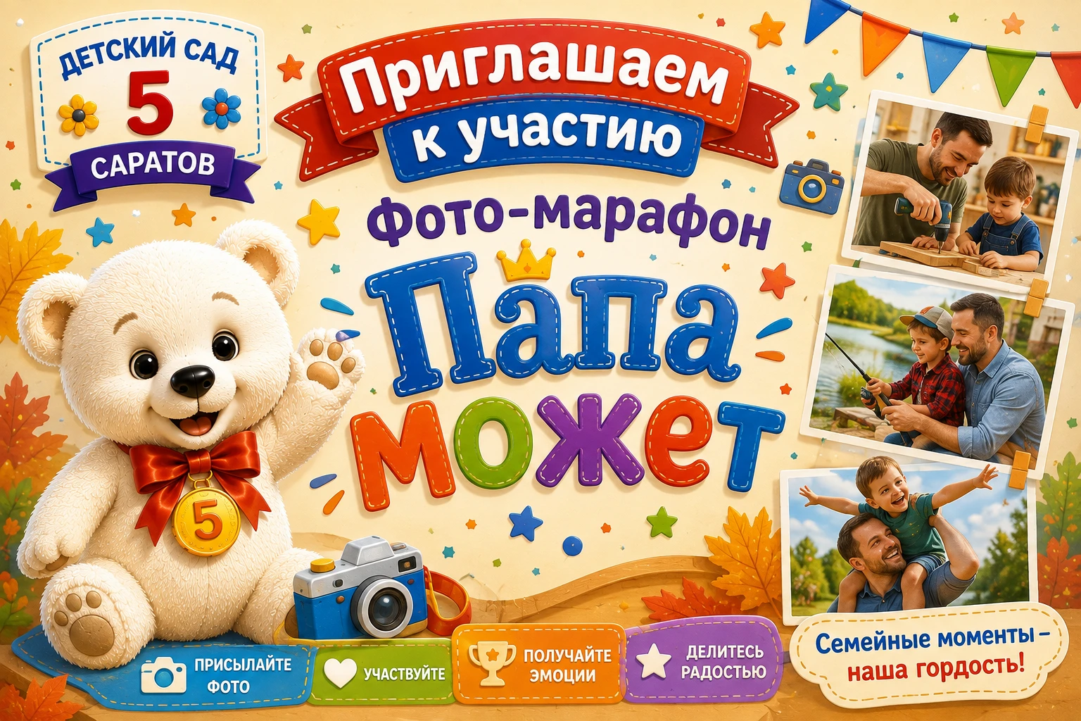 🛠 Фотомарафон «Папа может!» — время выходить из сумрака! 💪