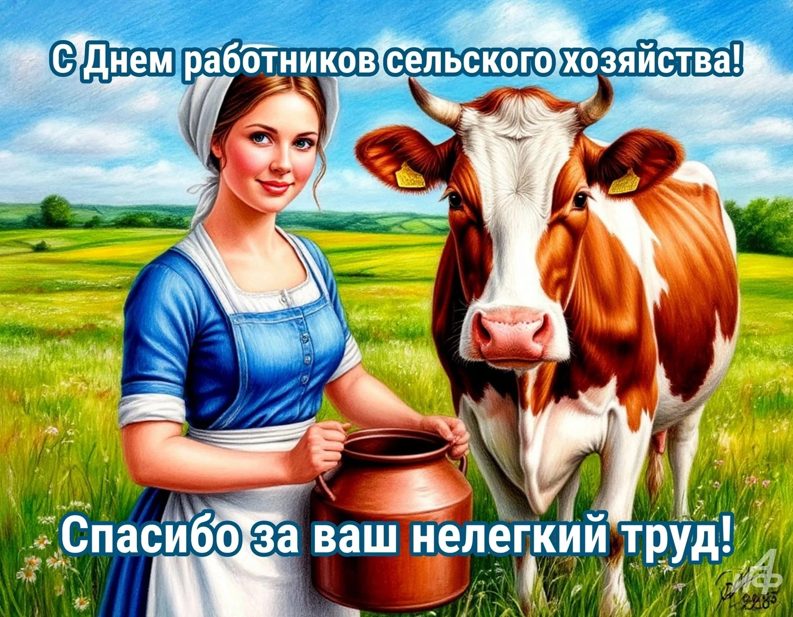 Дорогие мои работники СЕЛЬСКОГО ХОЗЯЙСТВА! С ПРАЗДНИКОМ ВАС! ЗДОРОВЬЯ,СЧАСТЬЯ,ПУСТЬ В Х...