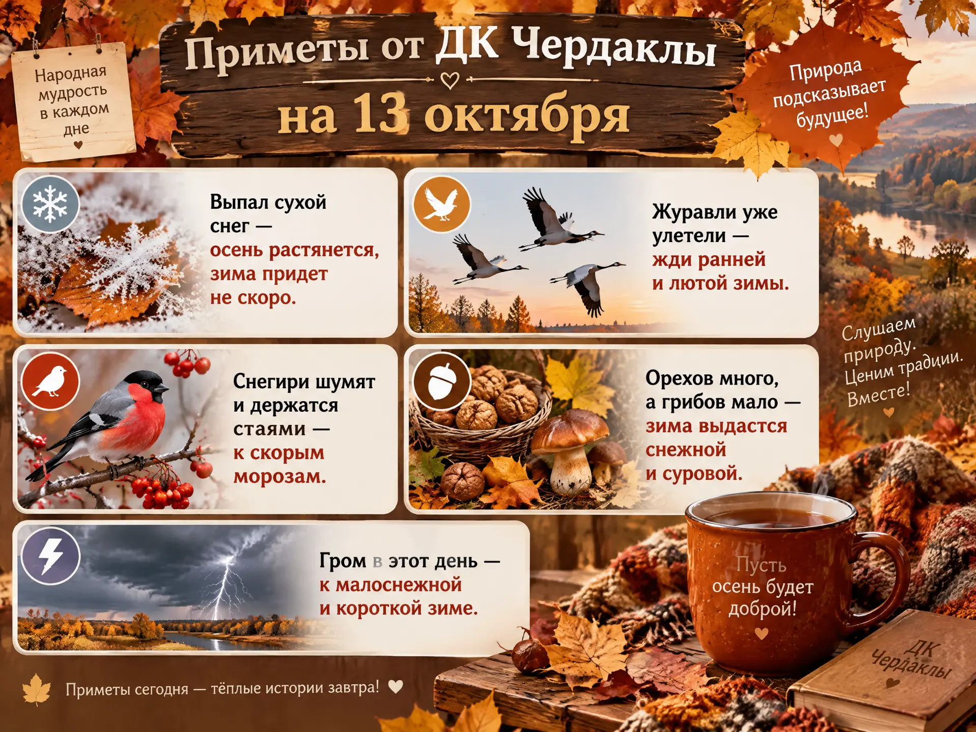 Народный календарь от ДК «Чердаклы»: 13 октября — день-навигатор