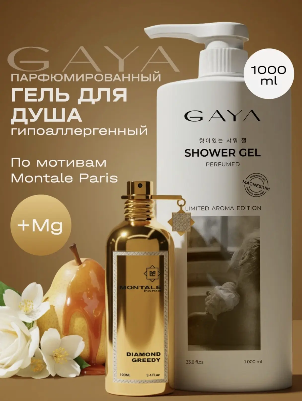 Премиальный парфюмированный уход: литр нишевого геля для душа GAYA по отличной цене! 🧴✨