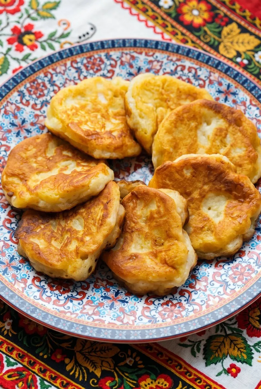 ЯБЛОЧНЫЕ ОЛАДЬИ НА КЕФИРЕ БЕЗ ЯИЦ С КУСОЧКАМИ ФРУКТОВ И РУМЯНОЙ КОРОЧКОЙ К ЧАЮ