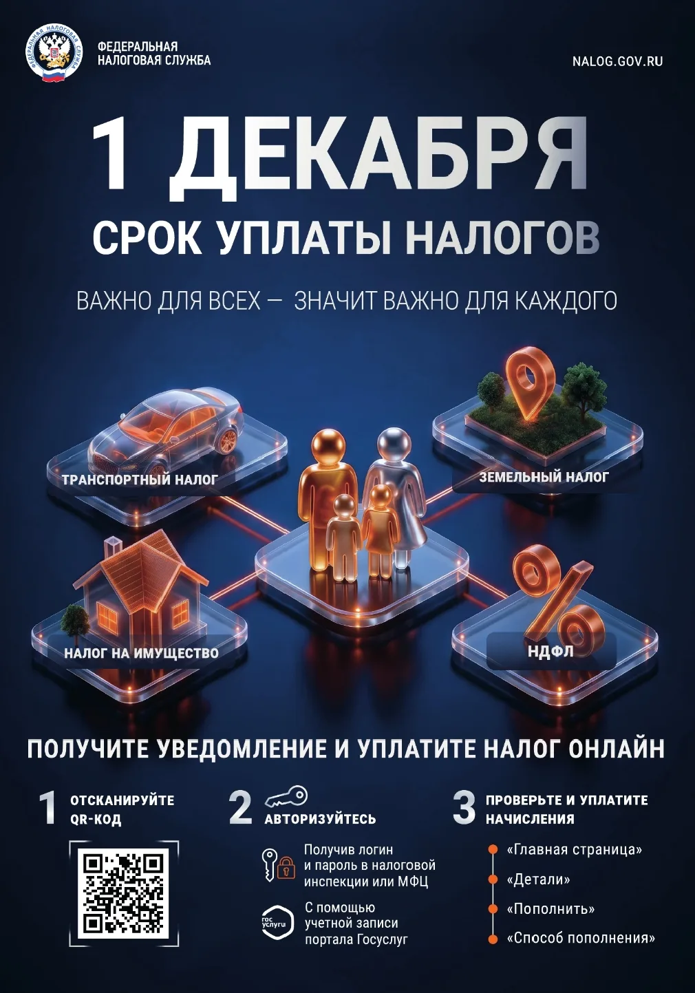 Не забудьте уплатить налоги до 1 декабря!