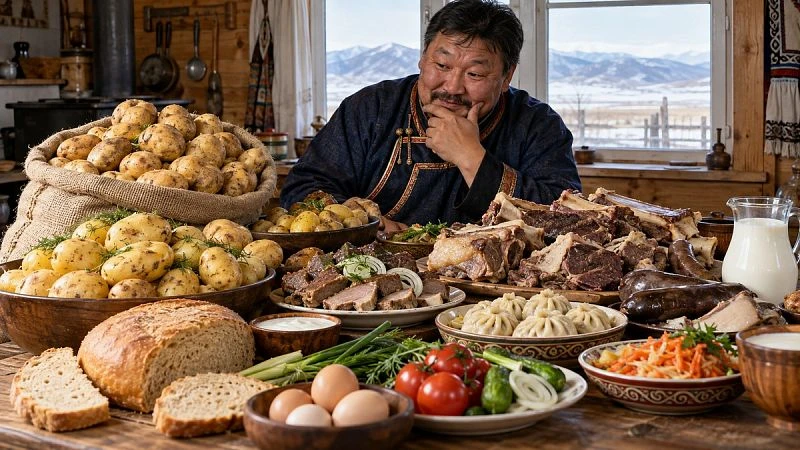 🍽 Сколько мяса, картошки и других продуктов съедают жители Бурятии за год?