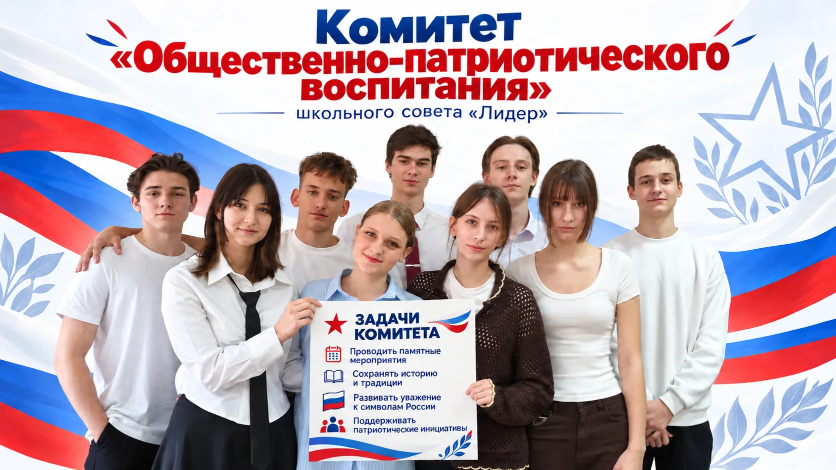 😍Знакомьтесь, активисты из комитета «Общественно-патриотического воспитания».