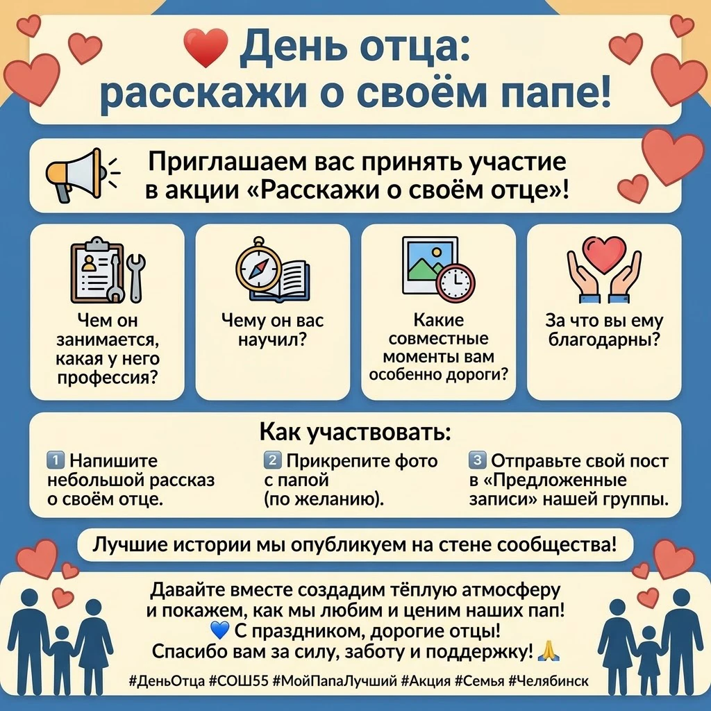 ❤️ День отца: расскажи о своём папе!