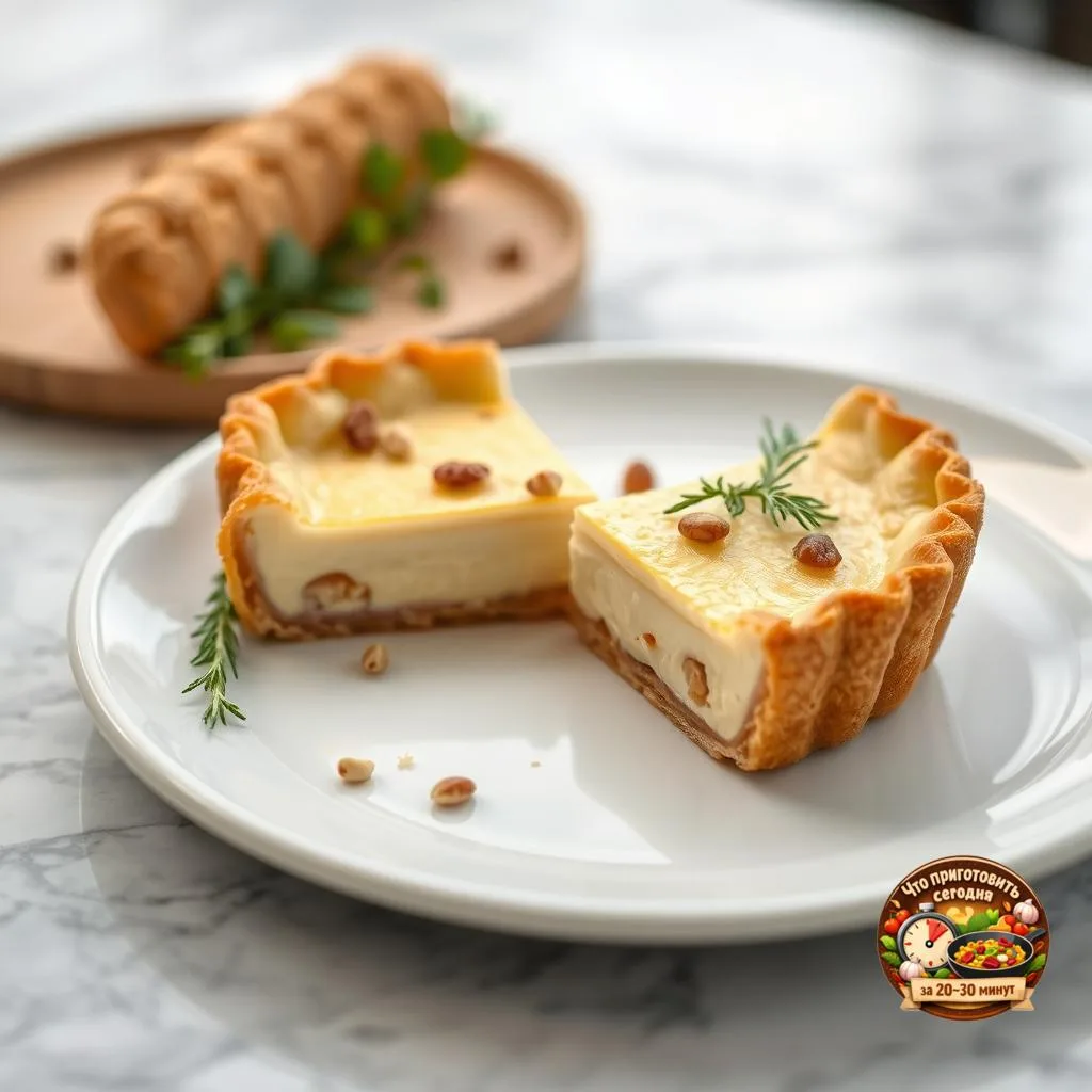 🍽️ Сырный пирог с хрустящей корочкой и орехами