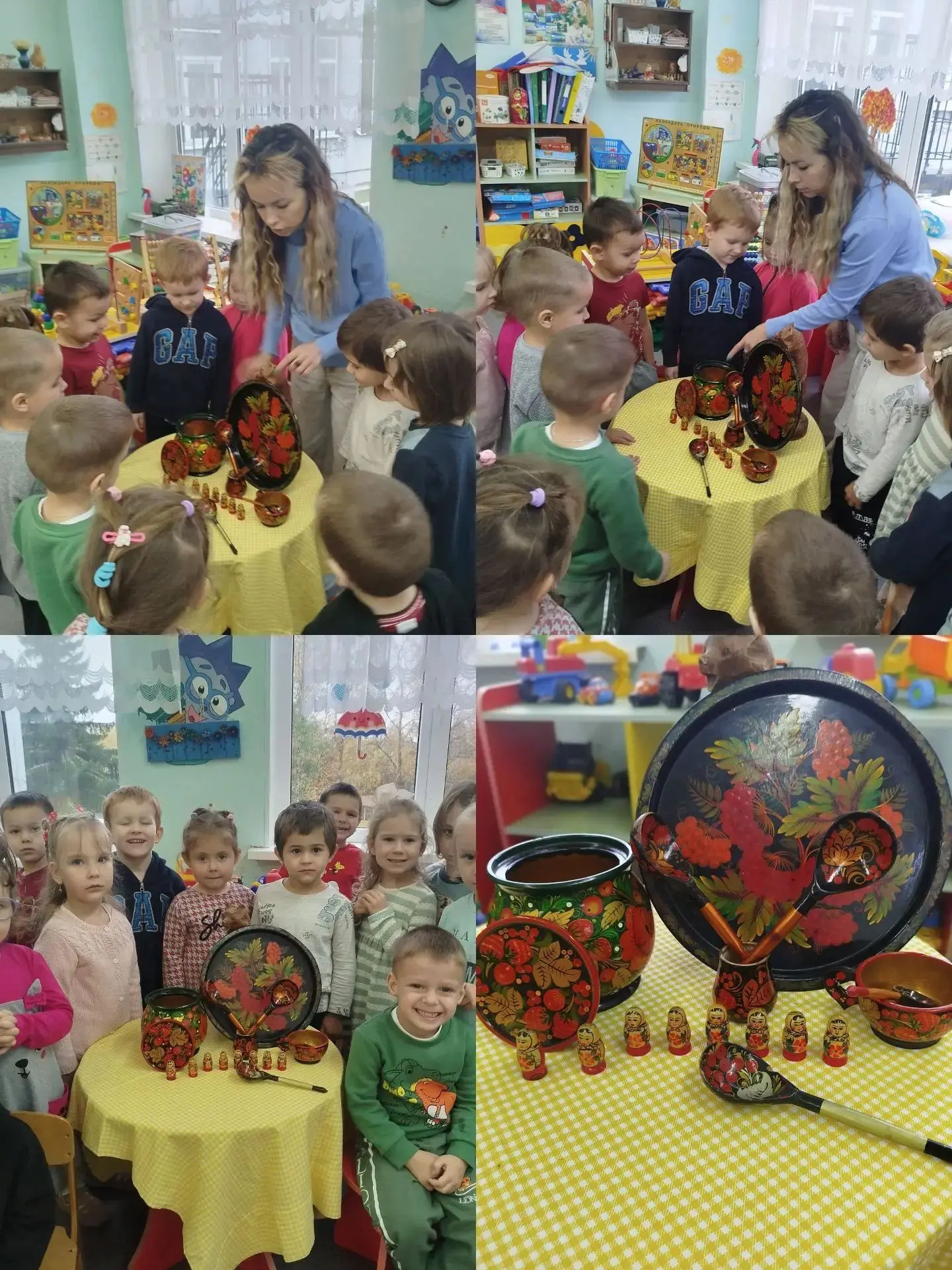 🖌13 октября - день Хохломской росписи🖌   ✨ Сегодня в средней группе "Радуга" ребята о...
