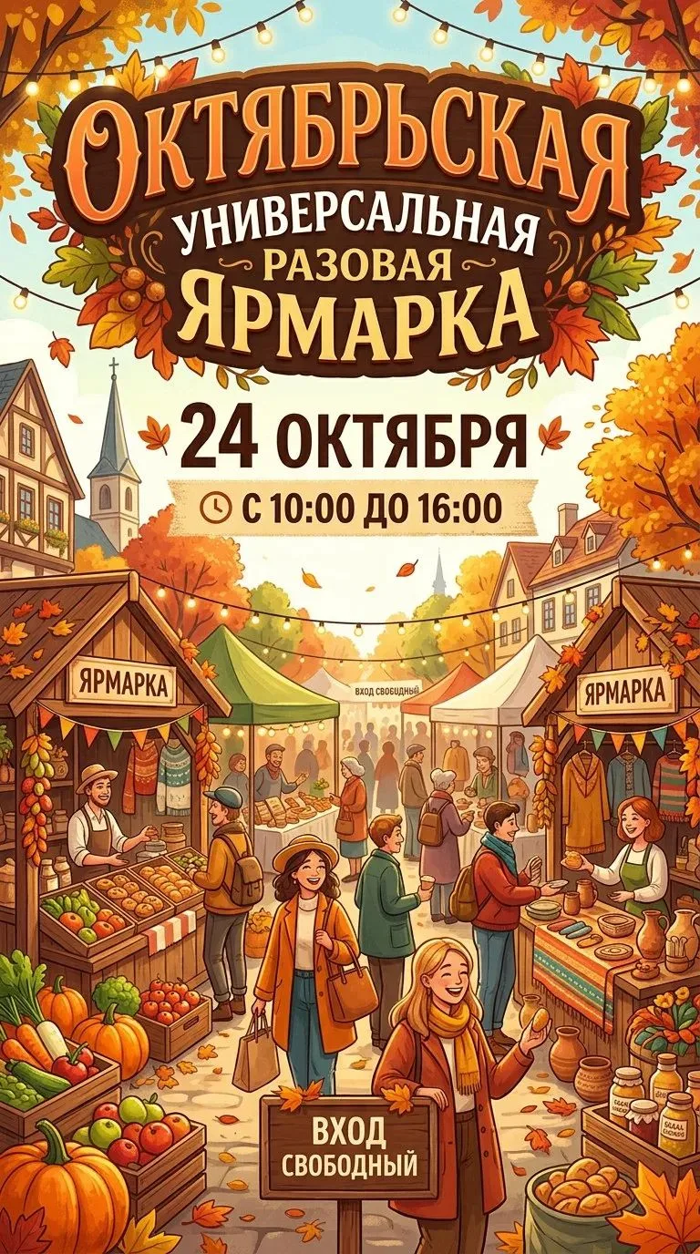 🍂 Универсальная разовая ярмарка "Октябрьская"! 🍁