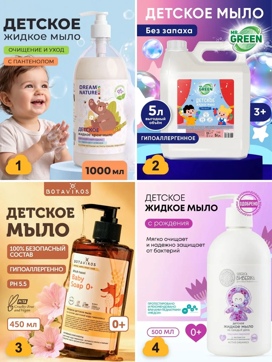 🧼 Детское жидкое мыло — руки после улицы моем сами