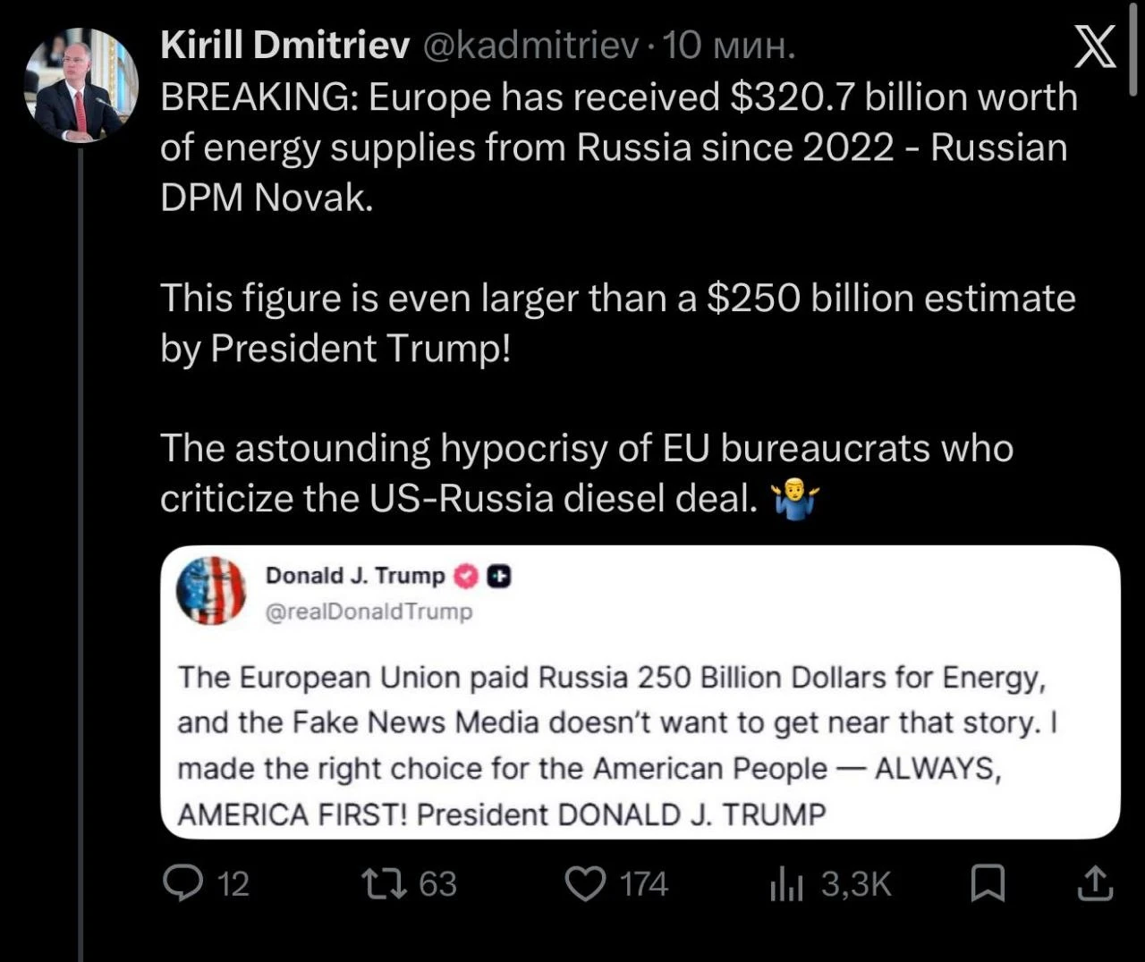ЕС и западные медиа скрывают закупки энергоносителей России на $320 млрд, но имеют нагл...