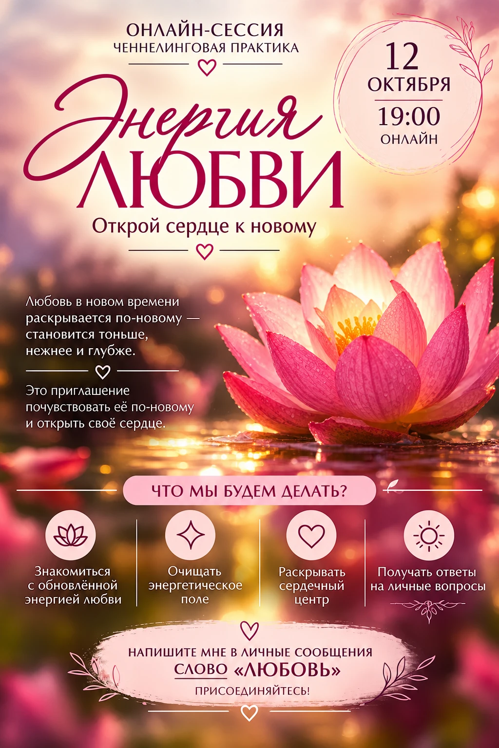 ❤️ ЭНЕРГИЯ ЛЮБВИ. Ченнелинговая онлайн-сессия
