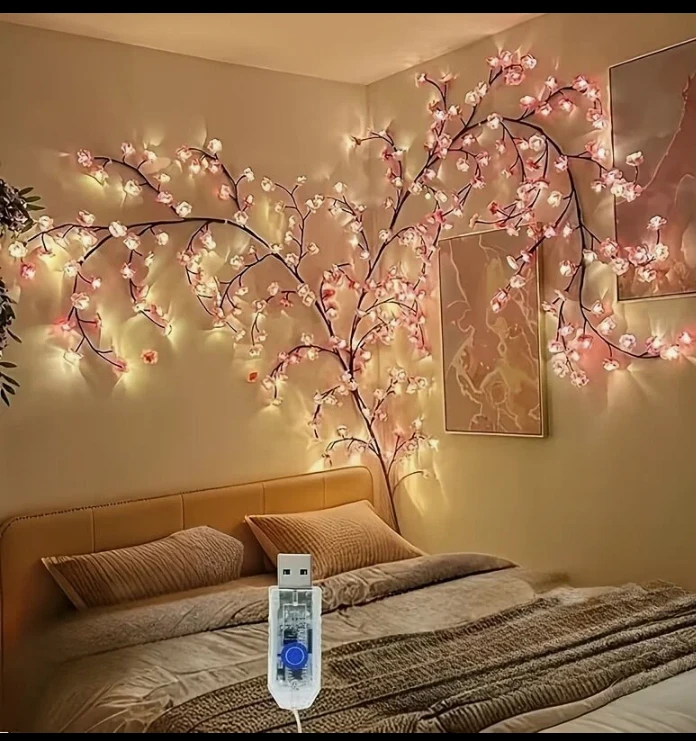 🛒 Гирлянда светодиодная в виде ветки сакуры