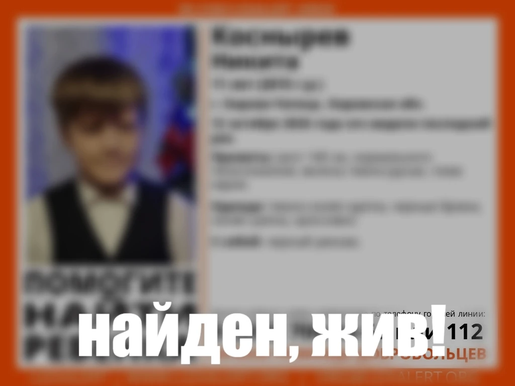 Пропавшего 12 октября 11-летнего мальчика нашли живым.