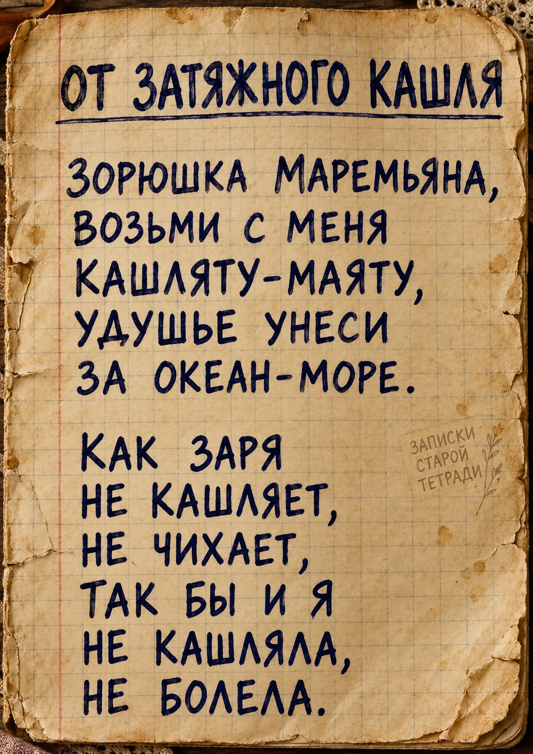 ОТ ЗАТЯЖНОГО КАШЛЯ 🍂