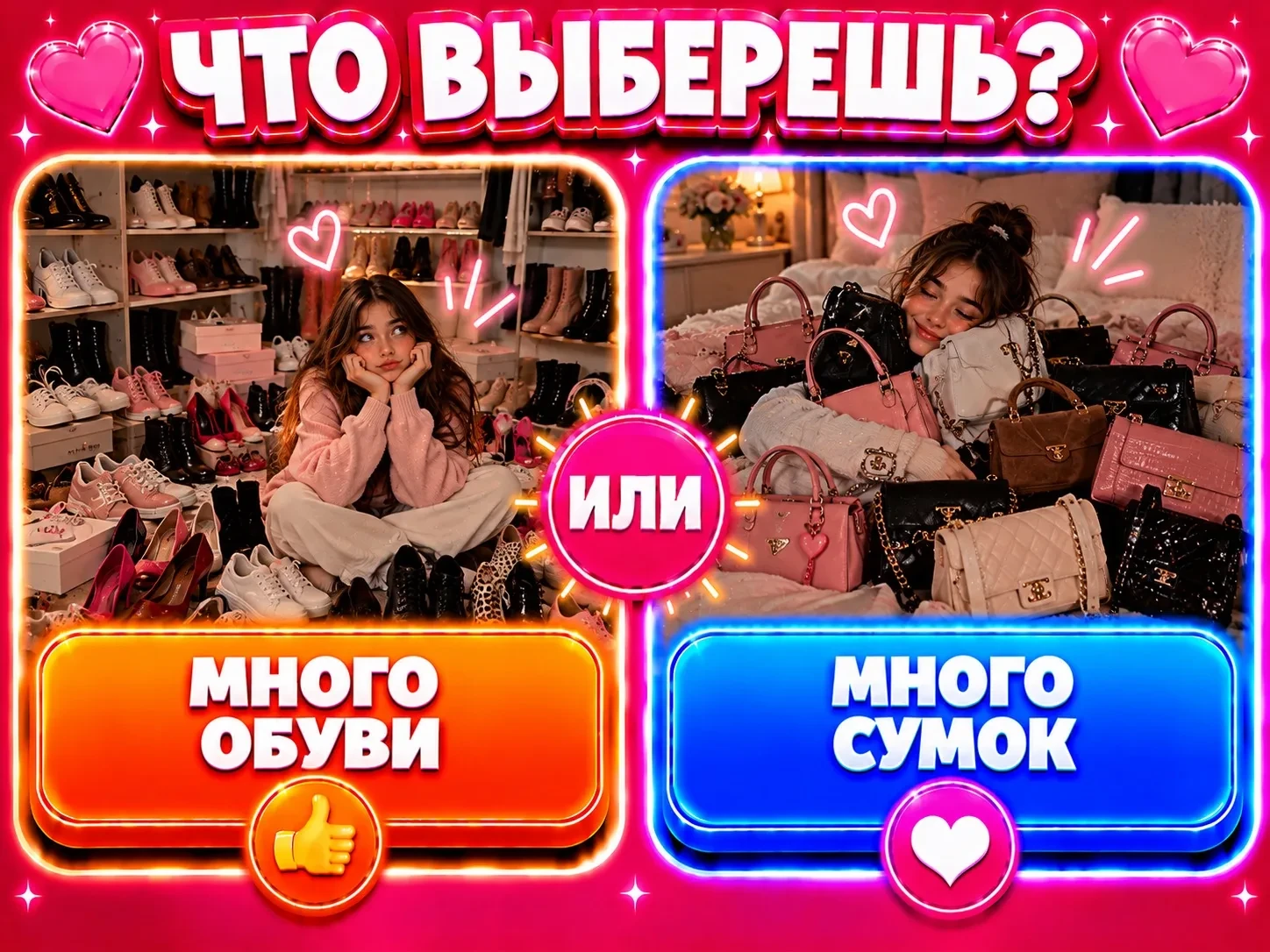 Много обуви или много сумок?