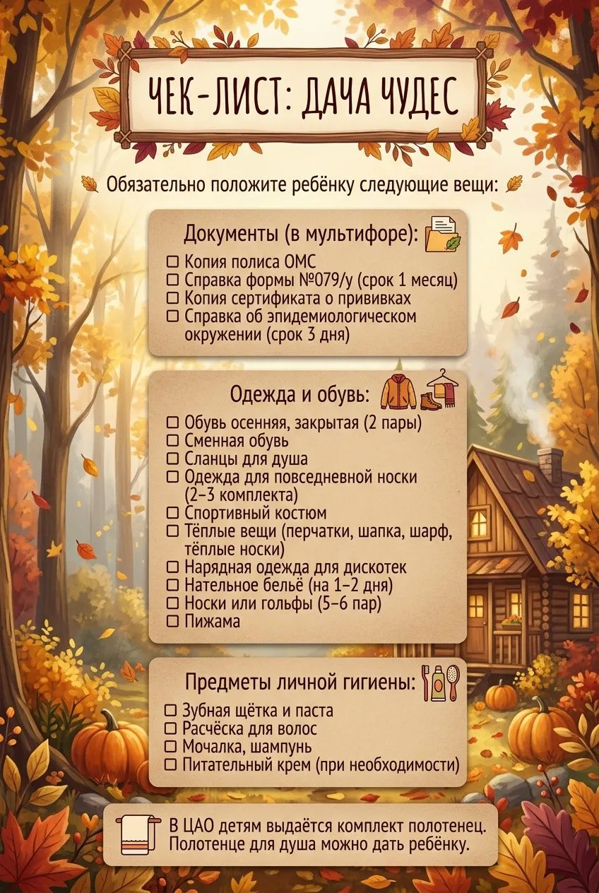 🎒 Чек-листы для сборов: ничего не забудем!