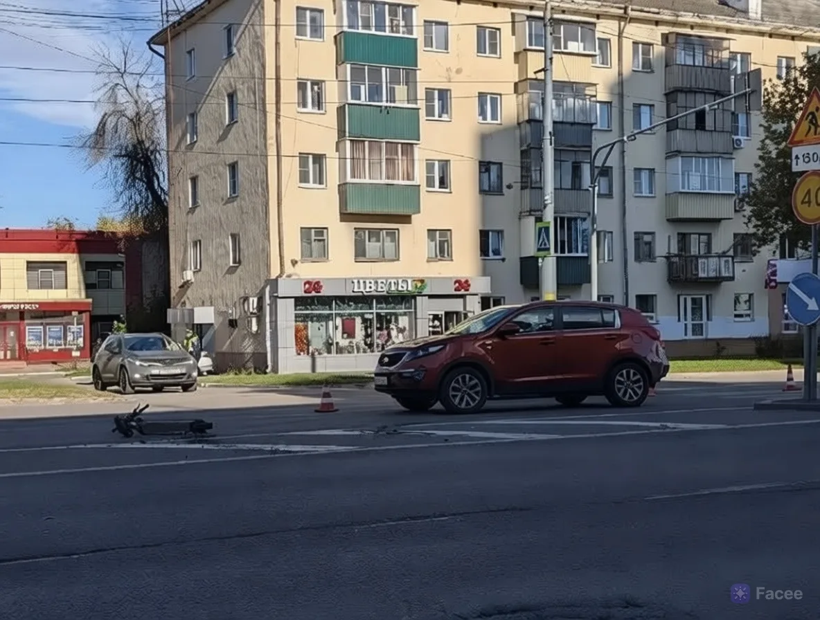 🛴Столкновение электросамоката и автомобиля на улице Гагарина