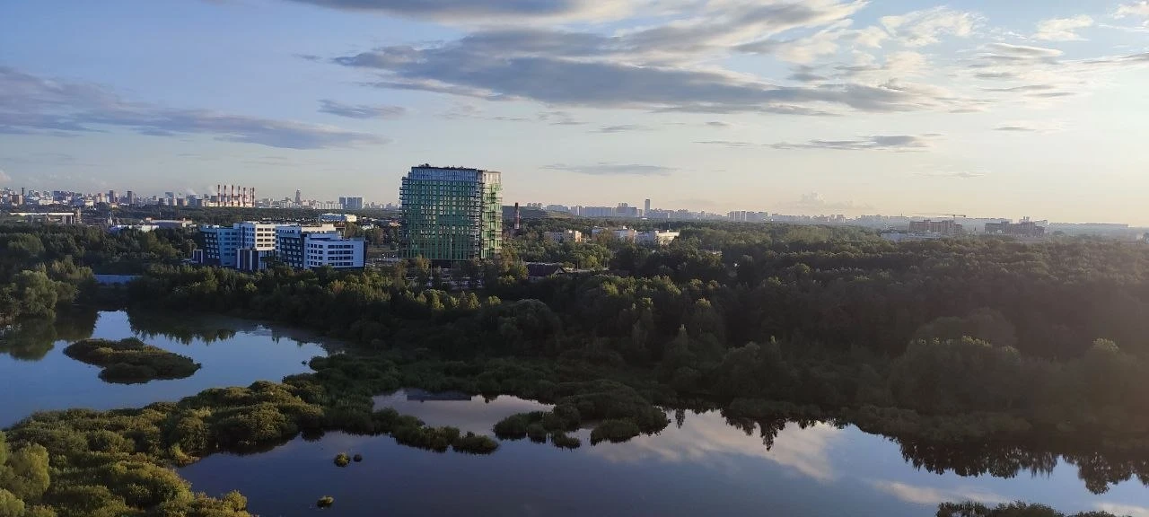 Вид на Долгие пруды, Физтехпарк и область с высоты птичьего полёта 😍