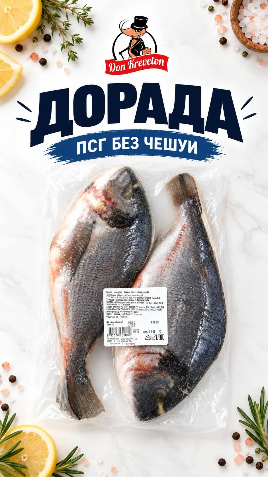 🐟 ДОРАДА ПСГ БЕЗ ЧЕШУИ