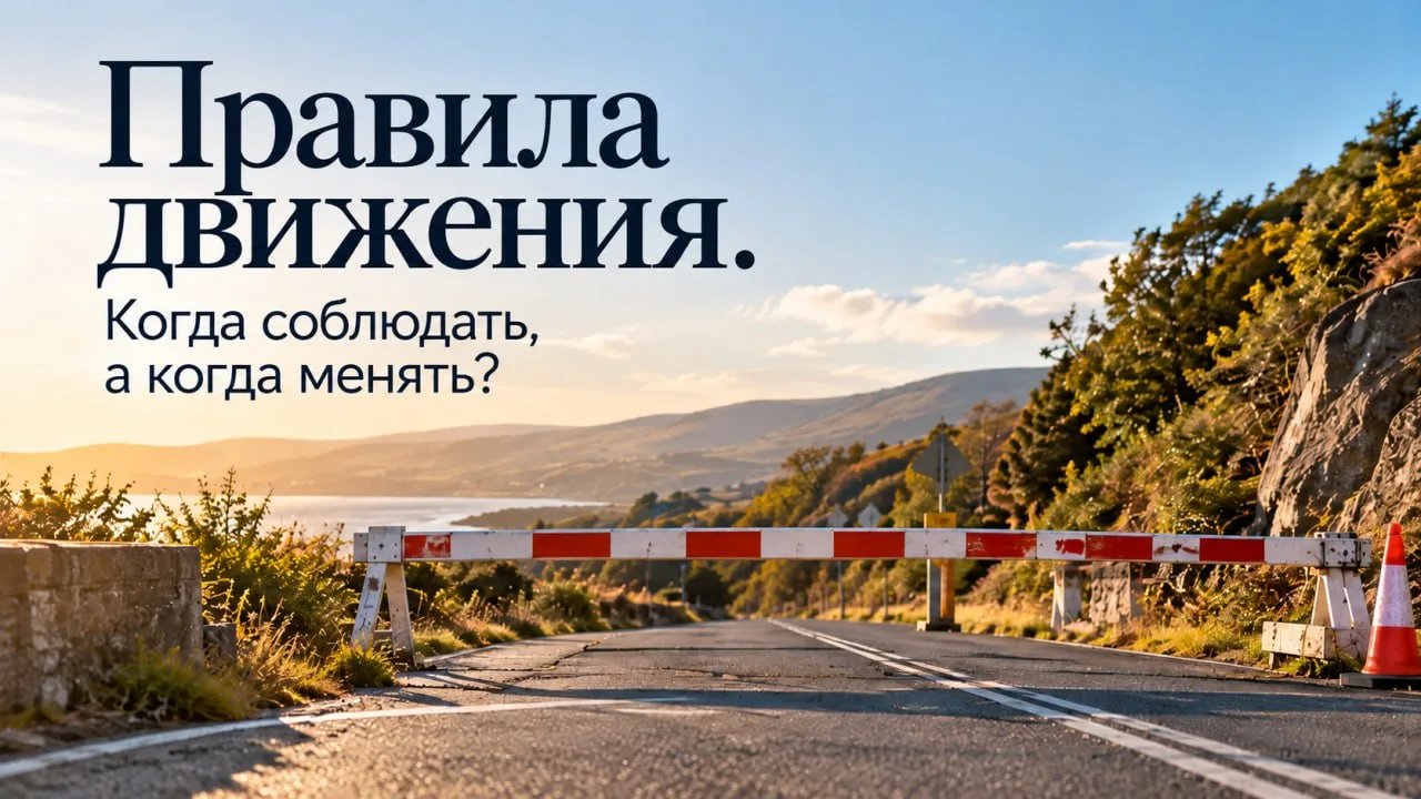 📌Правила движения. Когда соблюдать, а когда менять?