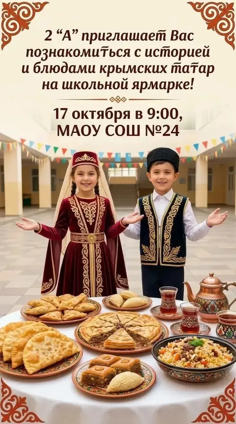 Приглашаем на ярмарку «Объединение народов» в школе № 24! 🎉