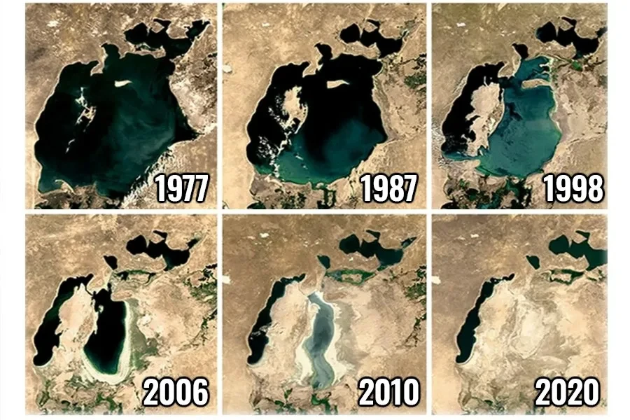 Аральское море сократилось до менее чем 10% от прежней площади