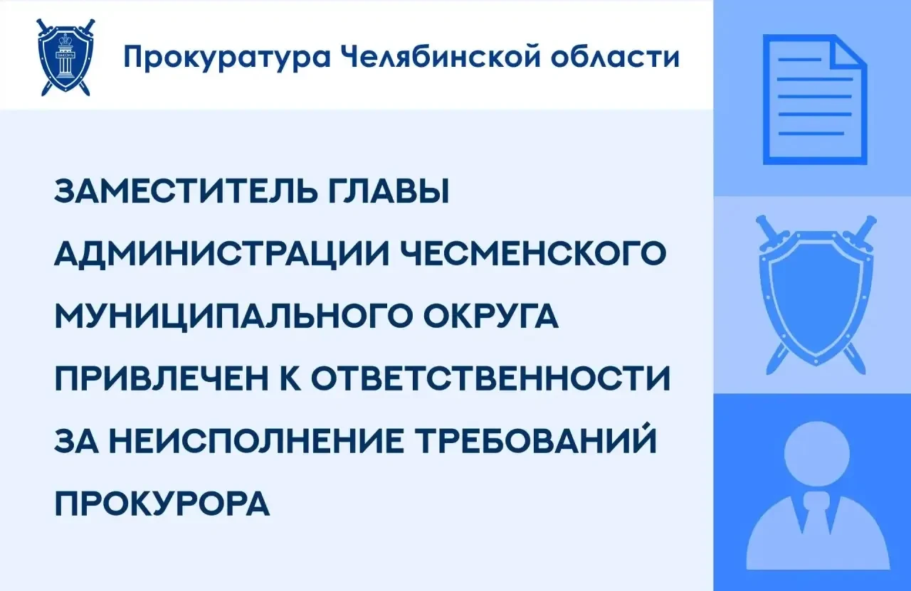 ⚖️ Замглавы Чесменского округа оштрафовали по делу о требованиях прокурора