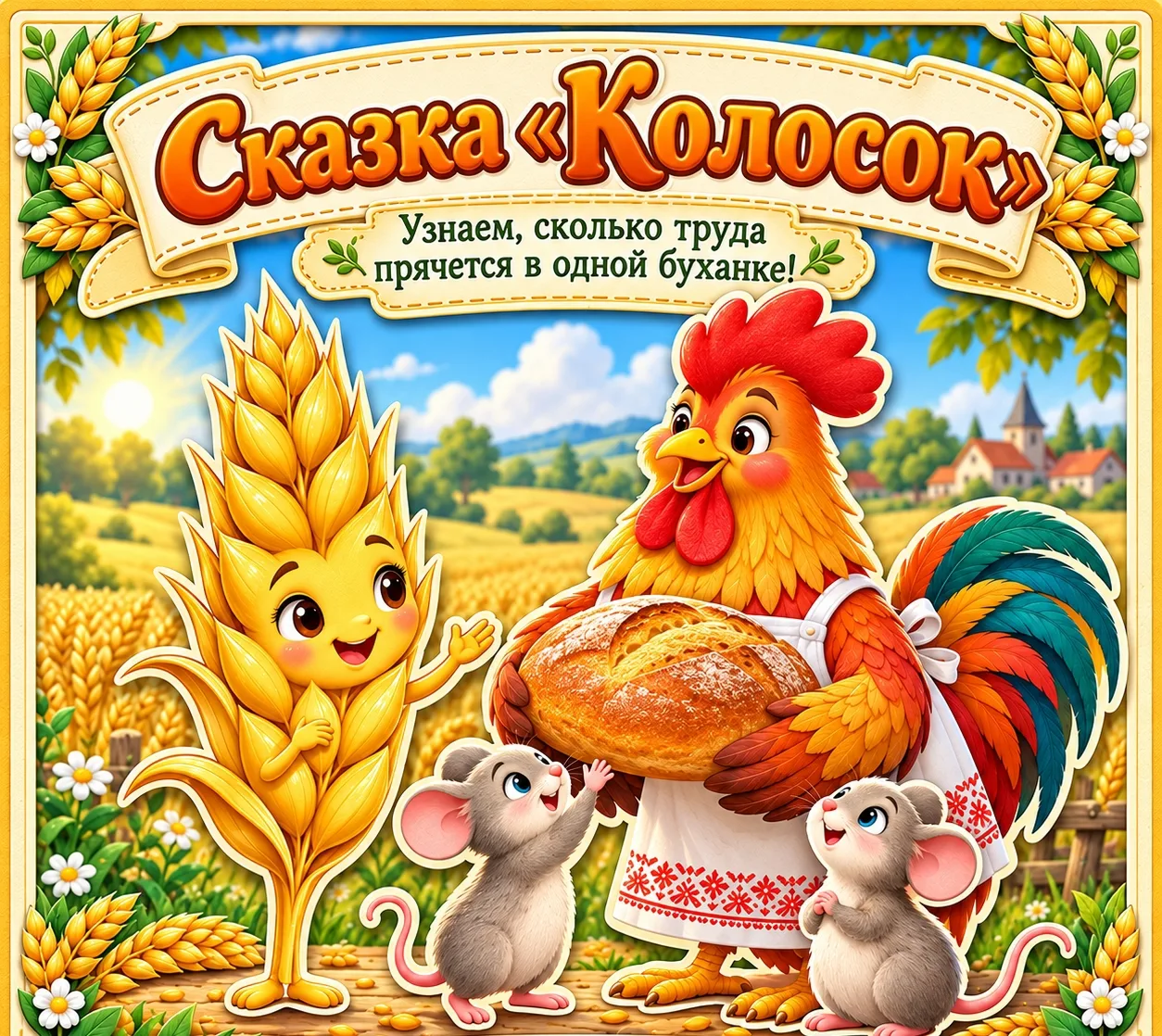 «Сказка „Колосок“: говорим с детьми о ценности хлеба»🌾🌾