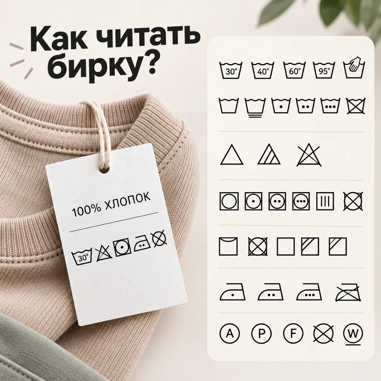 Срезать бирку сразу после покупки? Не спешите! На ней есть подсказки, которые помогут с...