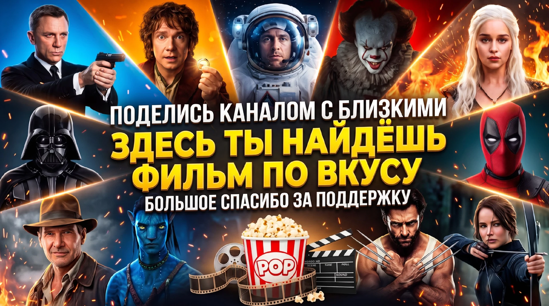 Поделись каналом с теми, кто любит кино 🎬