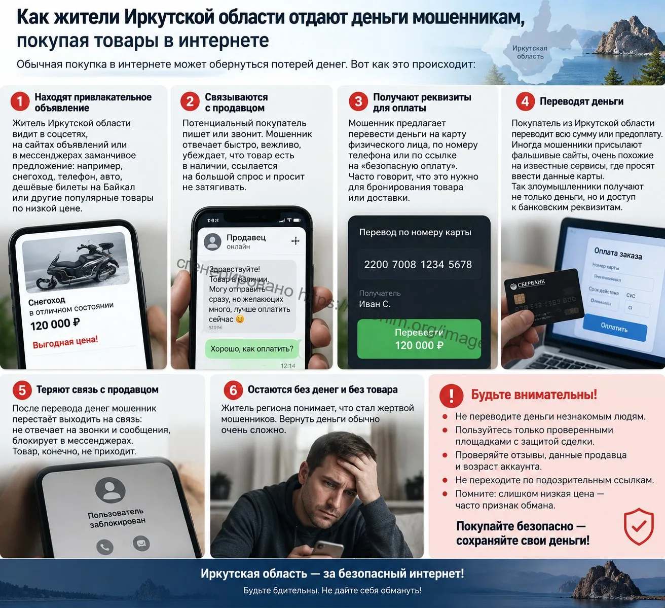 Жители Приангарья теряют деньги при покупке товаров через интернет