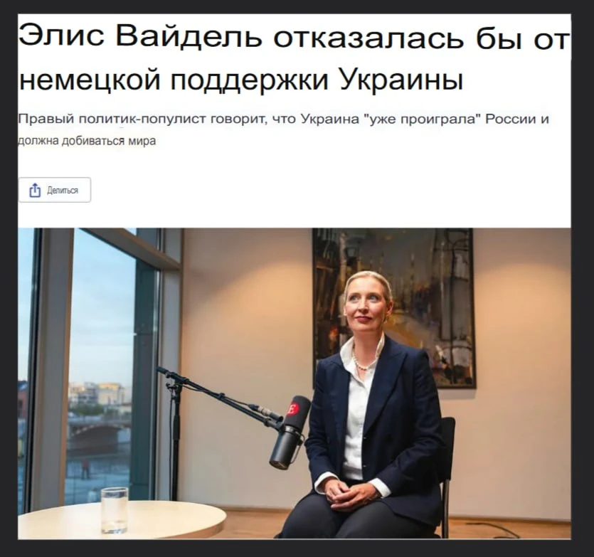 🇩🇪 «Альтернатива для Германии»: не стоит путать политический расчёт с любовью к России