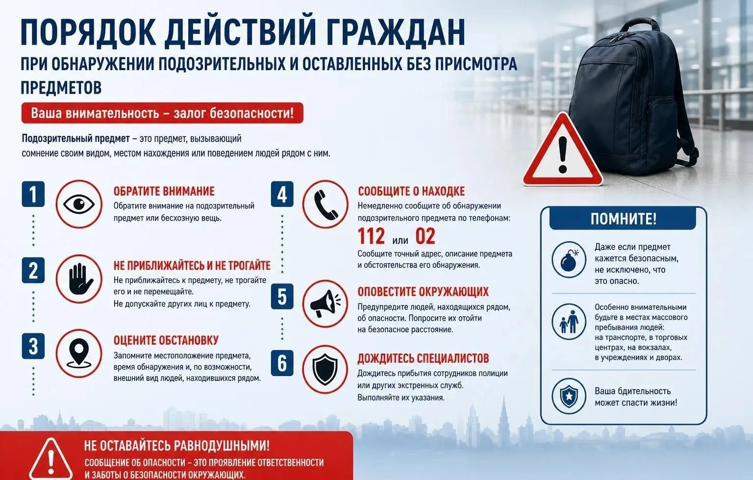 Порядок действий граждан при обнаружении подозрительных и оставленных без присмотра пре...