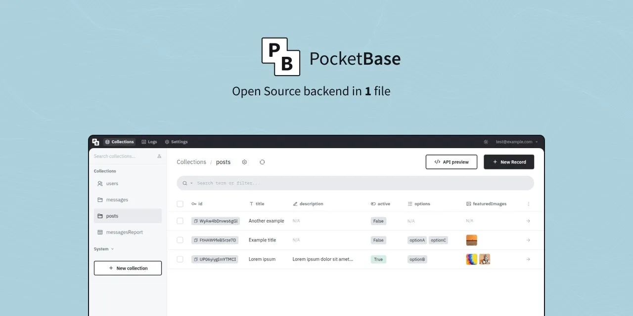 PocketBase — это бэкенд на Go с открытым исходным кодом, который включает в себя: