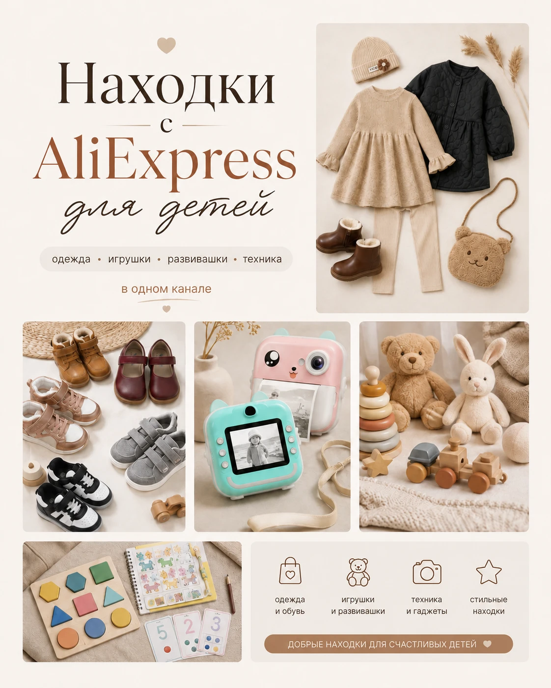 Мамы, нашла канал с детскими находками на AliExpress 👀