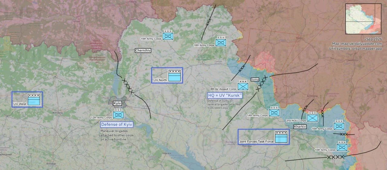 Распределение зон ответственности всучьих Группировок войск и входящих в них Армейских ...