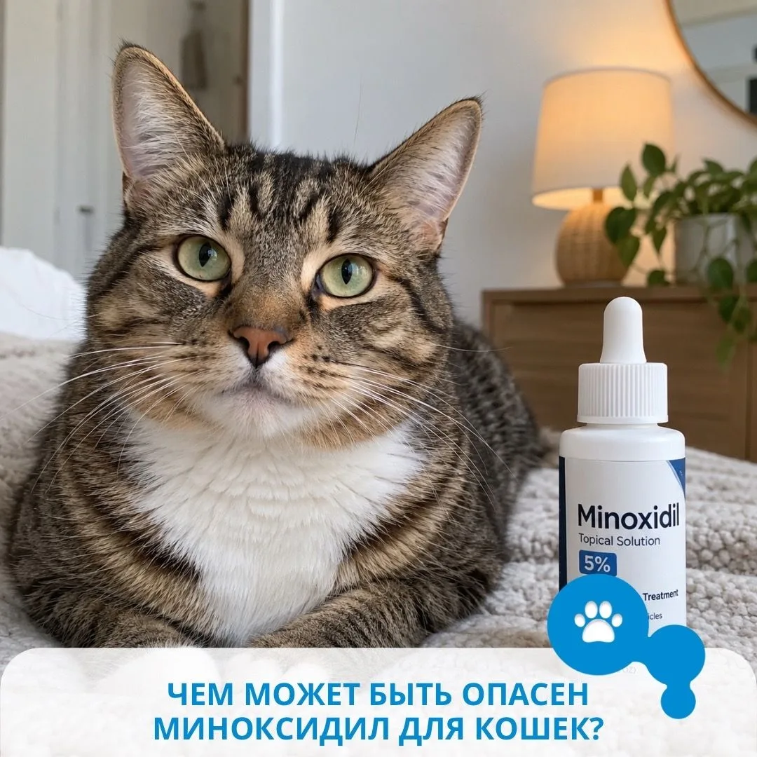 МИНОКСИДИЛ ОПАСЕН ДЛЯ КОШЕК ⚠️