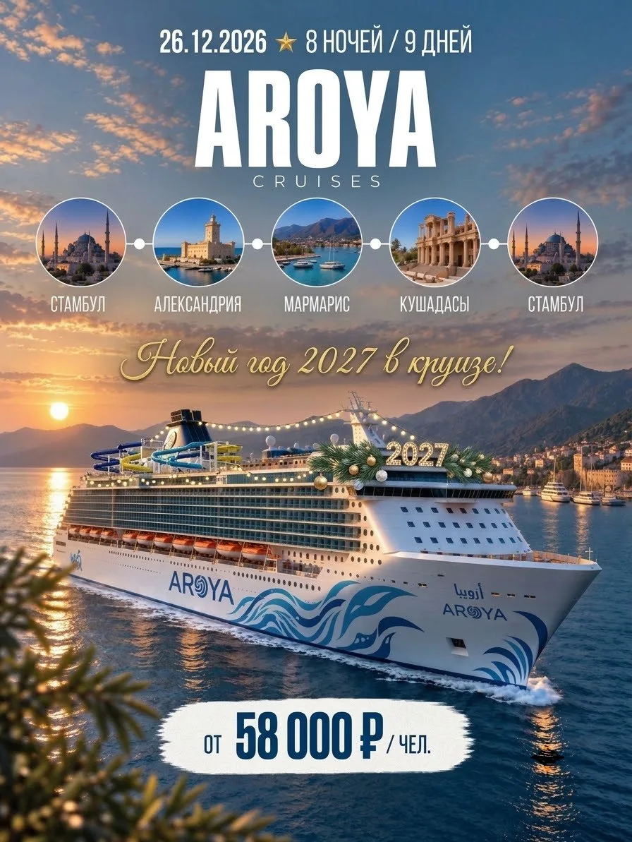 🚢 Новый год 2027 прямо посреди Средиземного моря! ✨