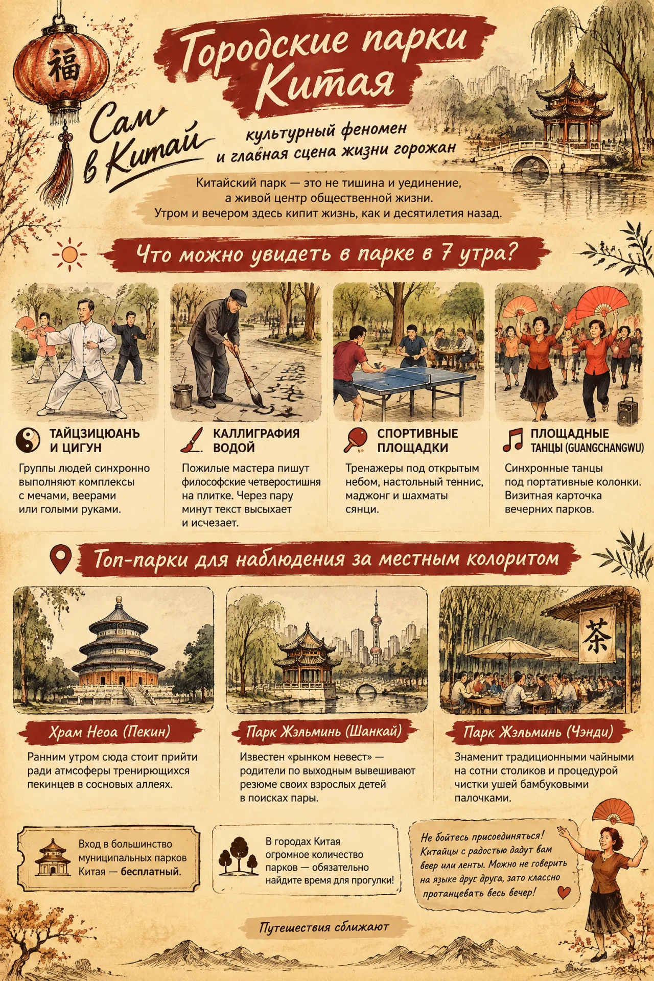 Городские парки Китая: культурный феномен и главная сцена жизни горожан