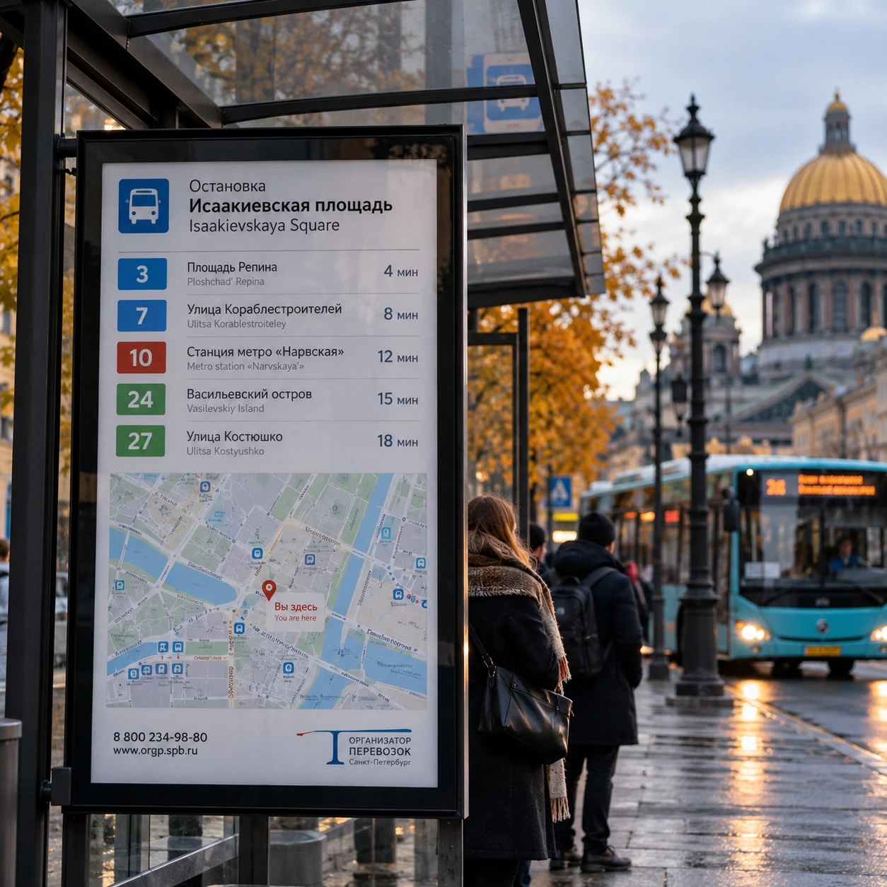🚏В Петербурге обновили информацию на более чем 14 тысячах остановок